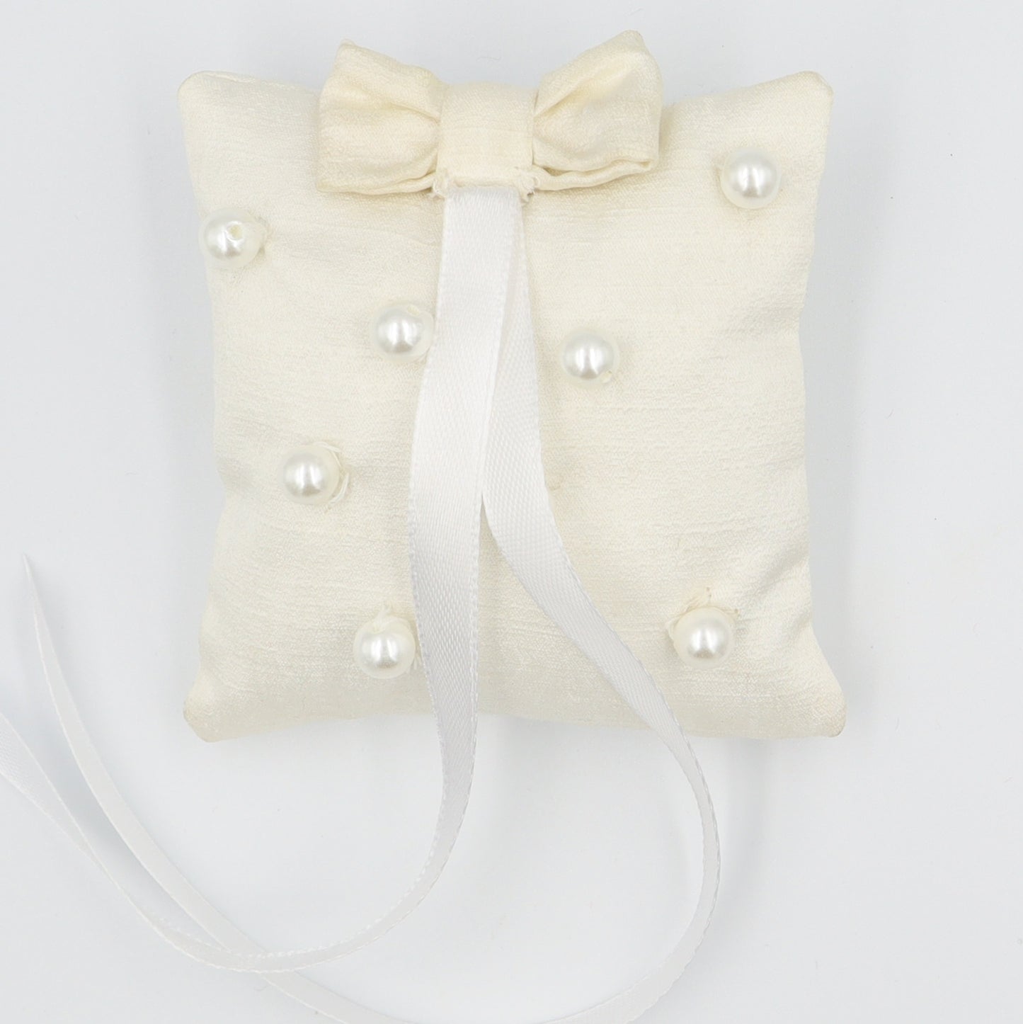 Wedding Dog Harness in Ivory Satin with Coral Bow and Pearls CHOICE of COLOURS Made to Measure